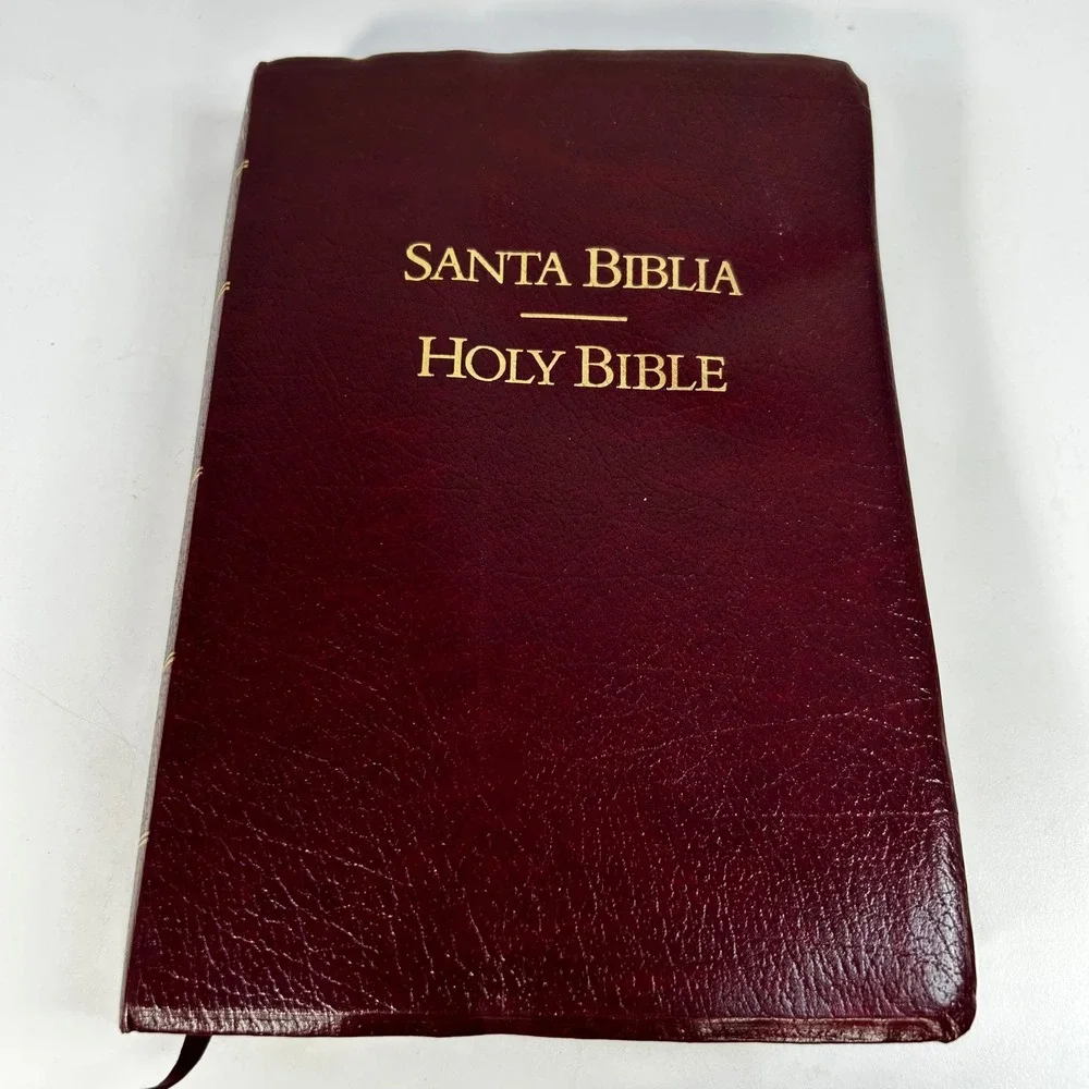 Santa Biblia Holy Bible Reina Valera 1960 KJV Holman Burgundy Indexed Leather‎